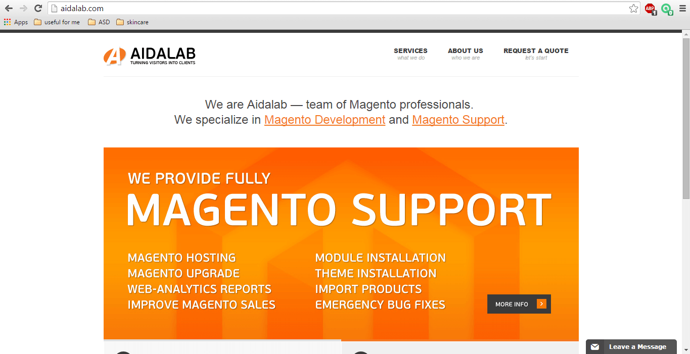 Aidalab project screenshot