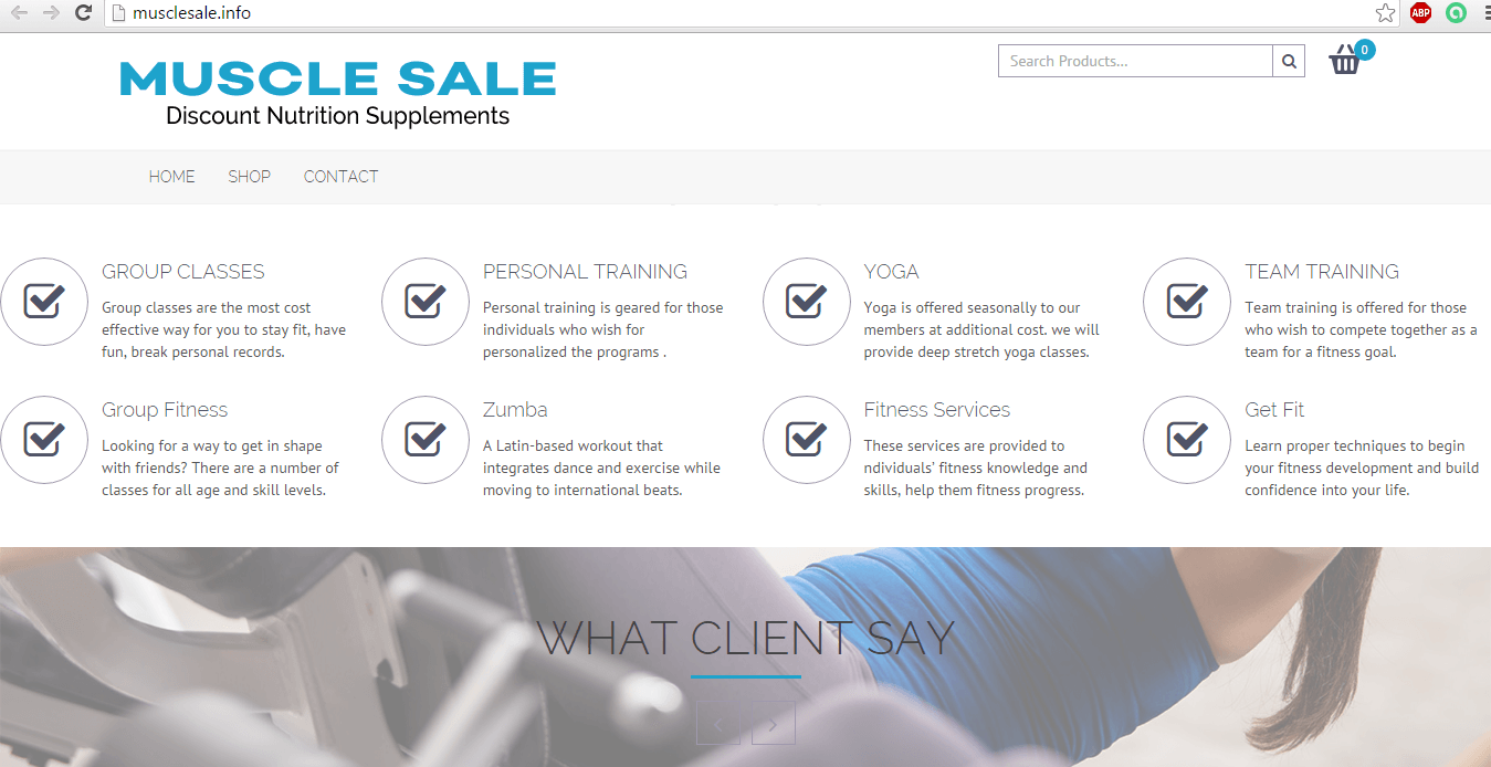 Muscle Sale project screenshot