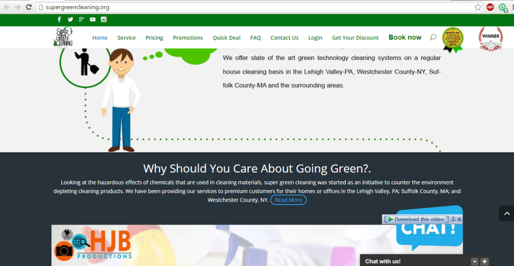 supergreencleaning project screenshot