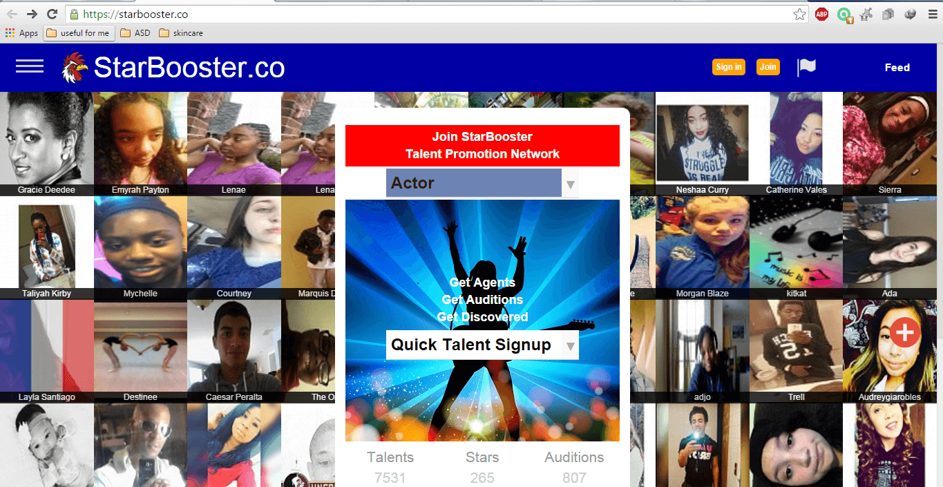 Starbooster project screenshot